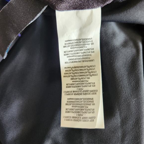 Maxine of Hollywood Tankini Swimsuit Top Women 14 Black Stripe Beach Cruise Boho - Picture 9 of 14